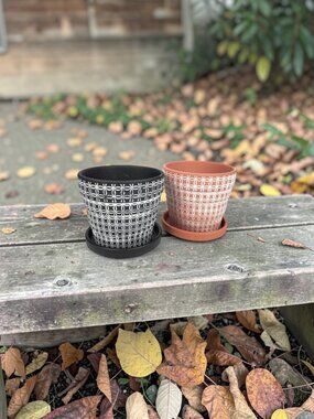 Set Of 2 Terra Cotta Planting Pots